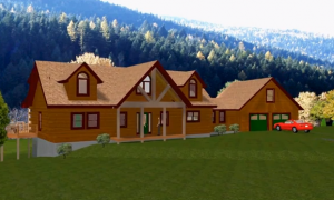 Log Home Concept Model Animation